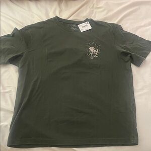 American Eagle Snoopy Olive/Dark Green Super Soft Tee Standard Fit Size Medium